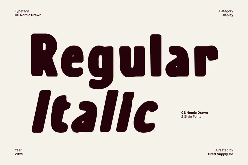 CS Nomic Drawn Font preview 3
