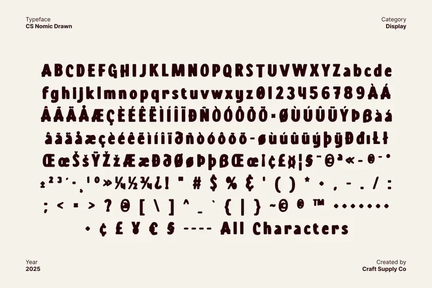 CS Nomic Drawn Font preview 6