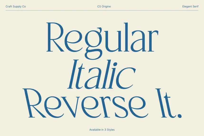 CS Origine Font preview 4