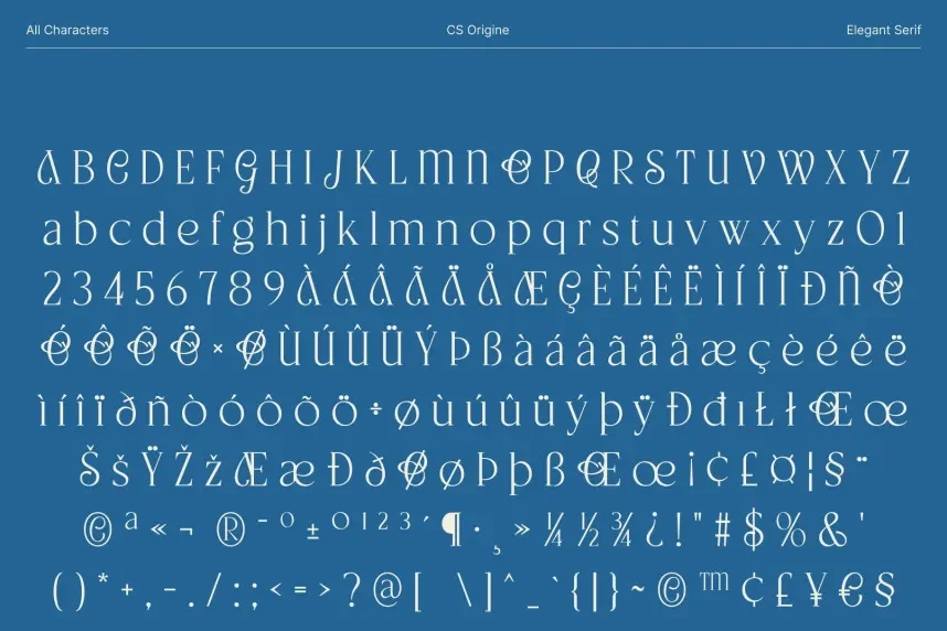 CS Origine Font preview 6