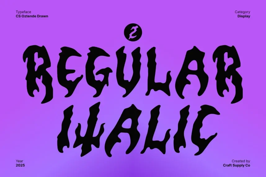 CS Oztende Drawn Font preview 3