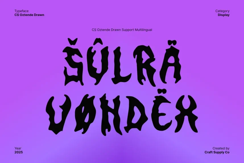 CS Oztende Drawn Font preview 5