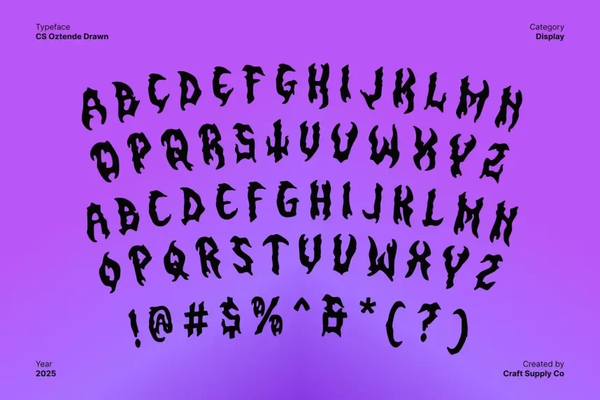 CS Oztende Drawn Font preview 6
