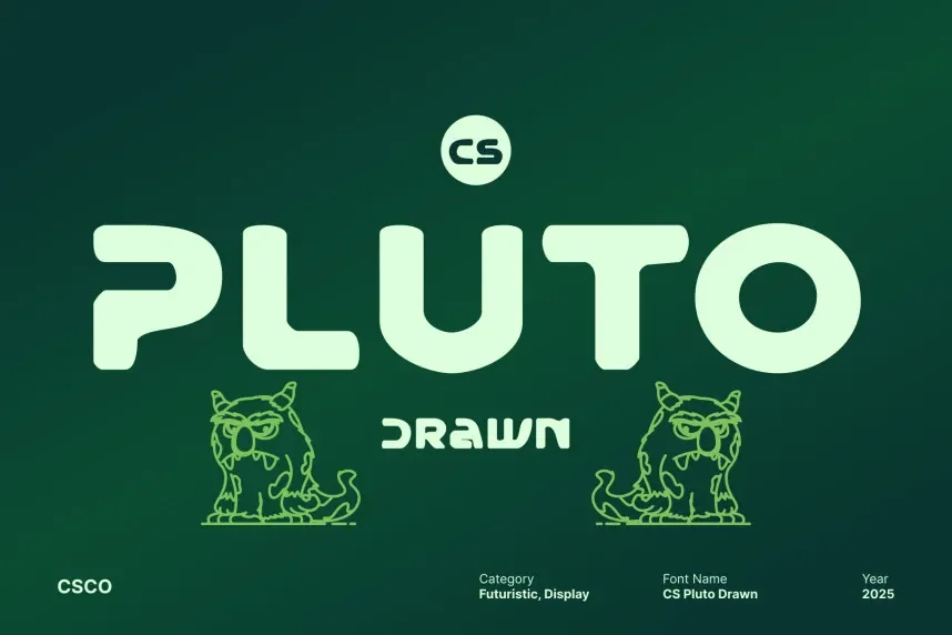 CS Pluto Drawn Font