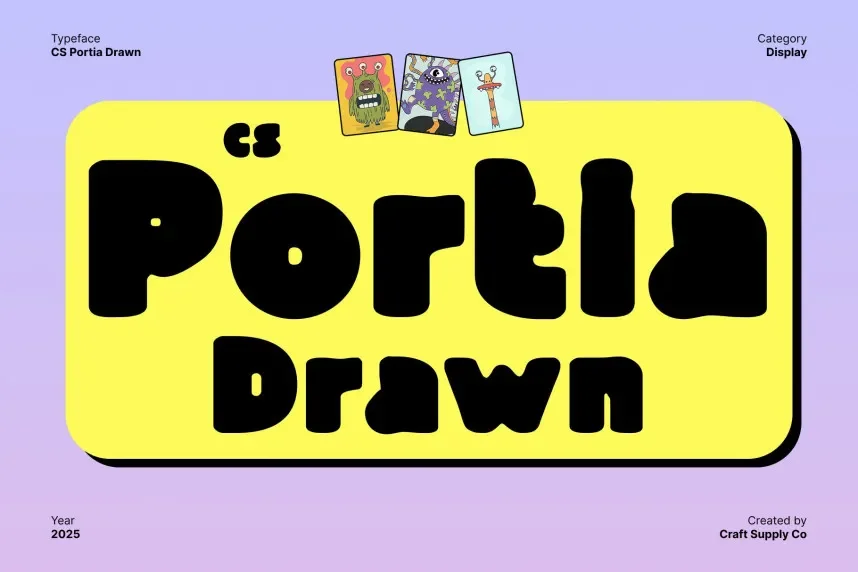 CS Portia Drawn Font preview 2