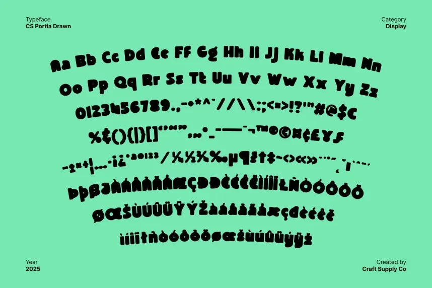 CS Portia Drawn Font preview 6