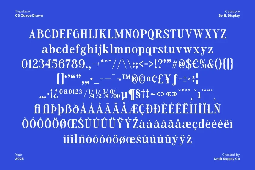 CS Quade Drawn Font preview 6
