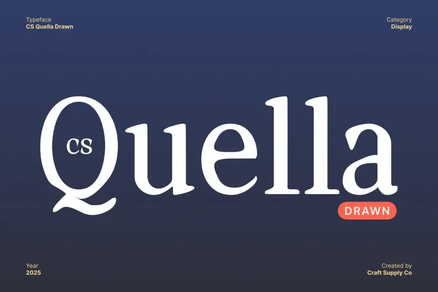 CS Quella Drawn Font preview 2