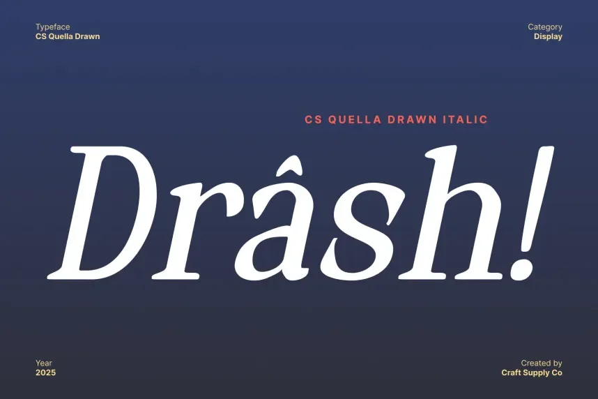 CS Quella Drawn Font preview 3