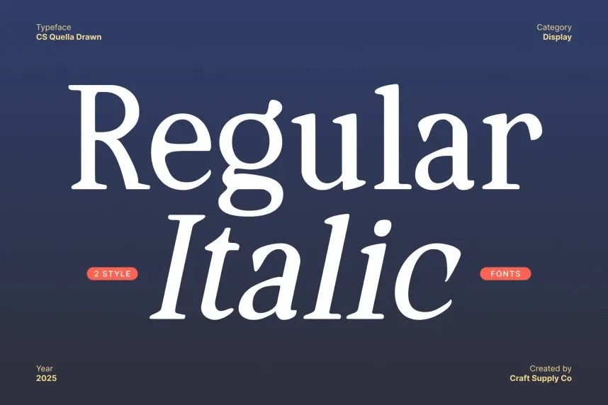 CS Quella Drawn Font preview 4