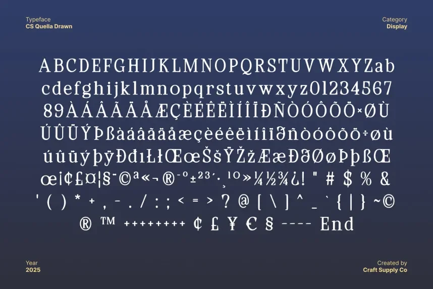 CS Quella Drawn Font preview 6