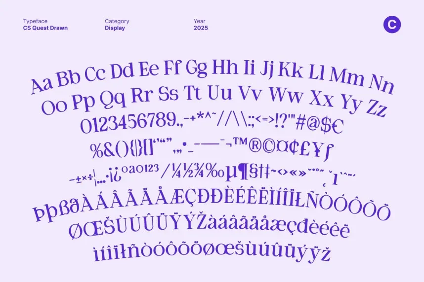 CS Quest Drawn Font preview 6