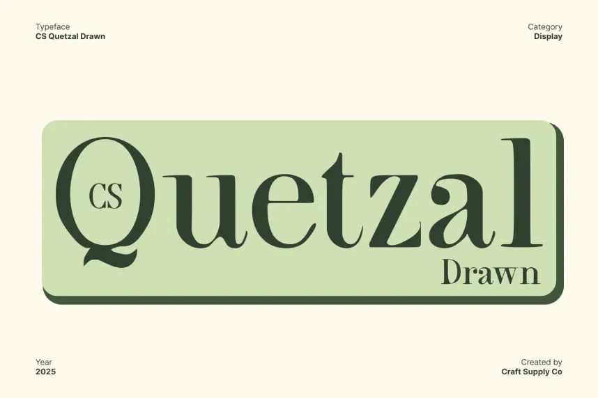 CS Quetzal Drawn Font preview 2