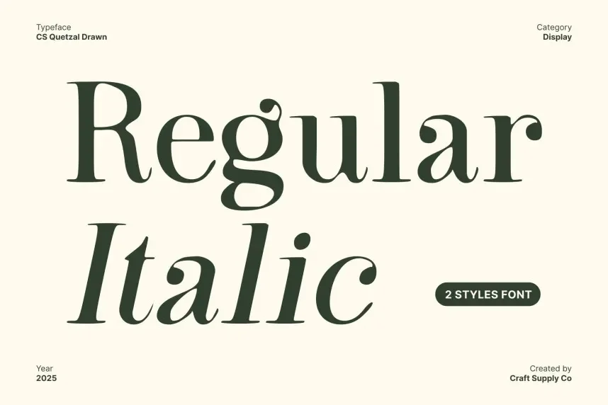 CS Quetzal Drawn Font preview 4