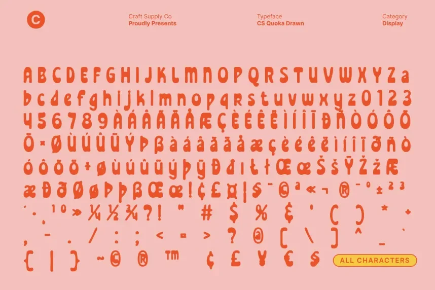 CS Quoka Drawn Font preview 6