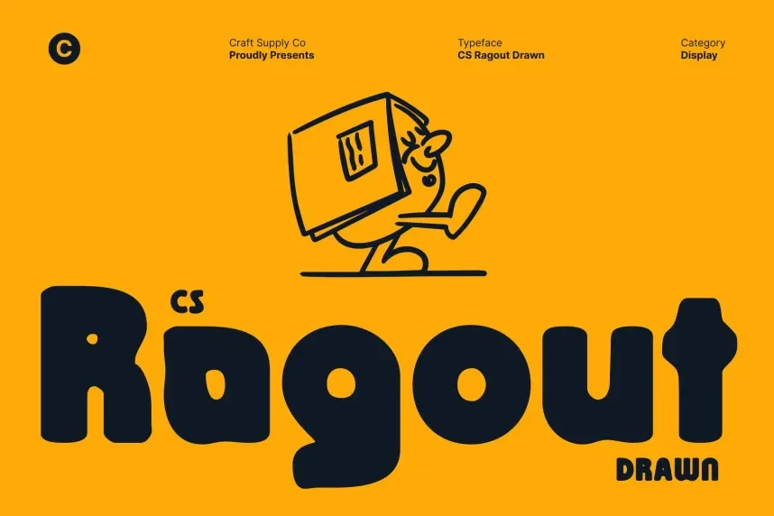 CS Ragout Drawn Font preview 2