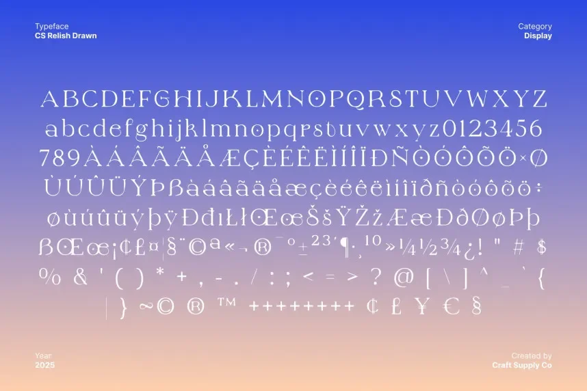 CS Relish Drawn Font preview 6