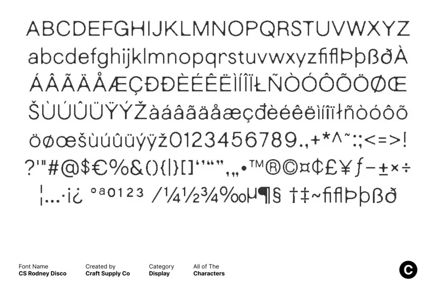 CS Rodney Disco Font preview 6