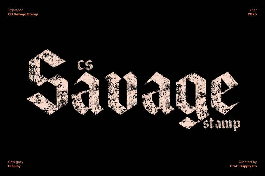 CS Savage Stamp Font