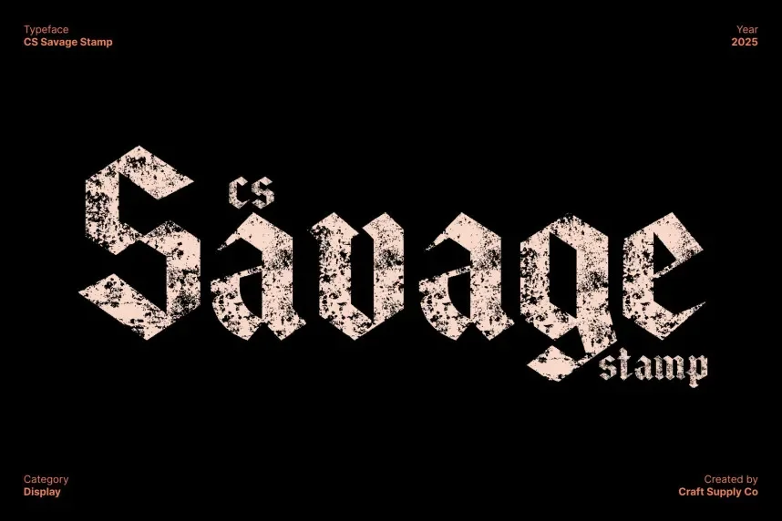 CS Savage Stamp Font preview 2