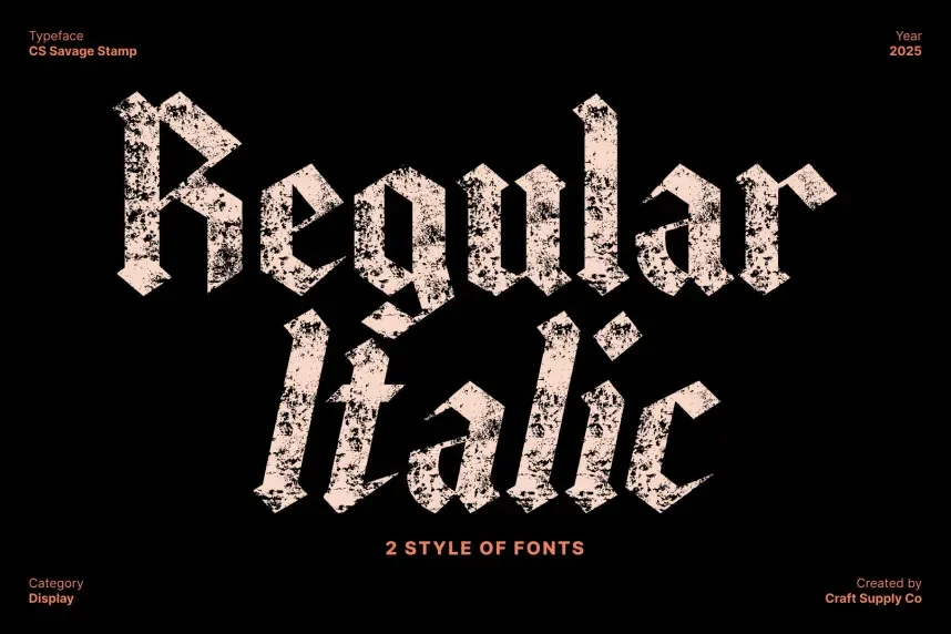 CS Savage Stamp Font preview 4