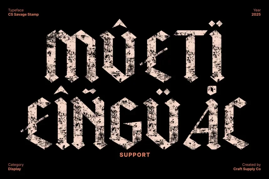 CS Savage Stamp Font preview 5