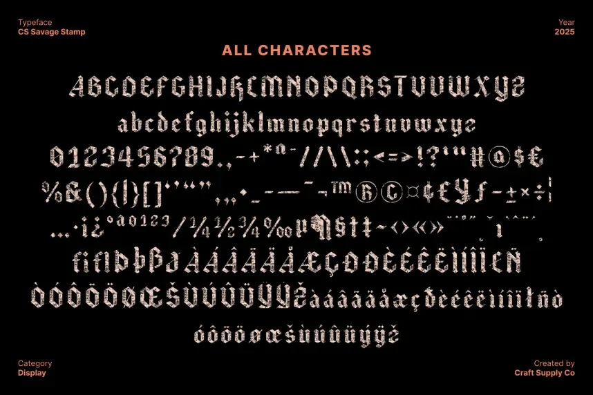 CS Savage Stamp Font preview 6