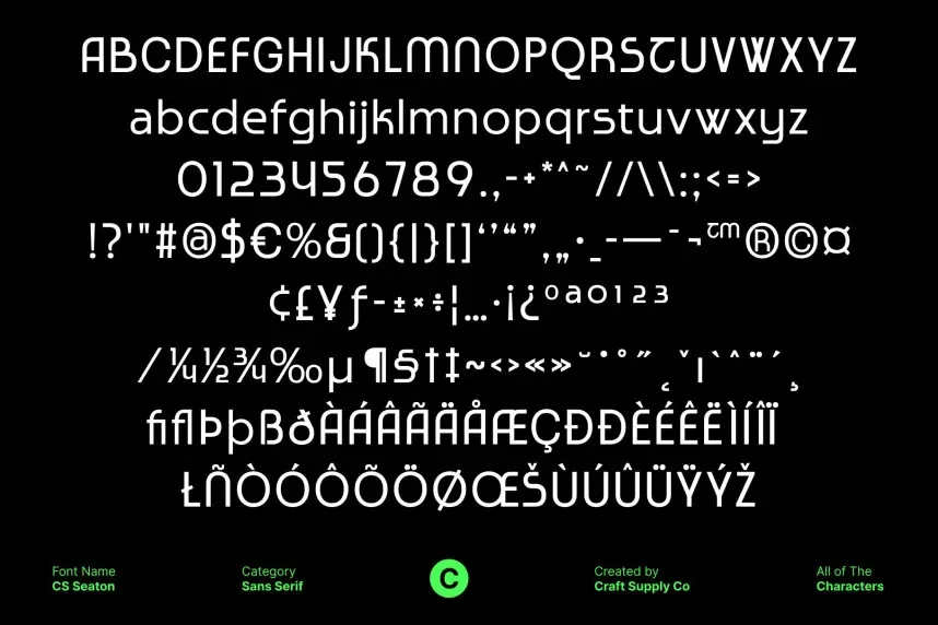 CS Seaton Font preview 6