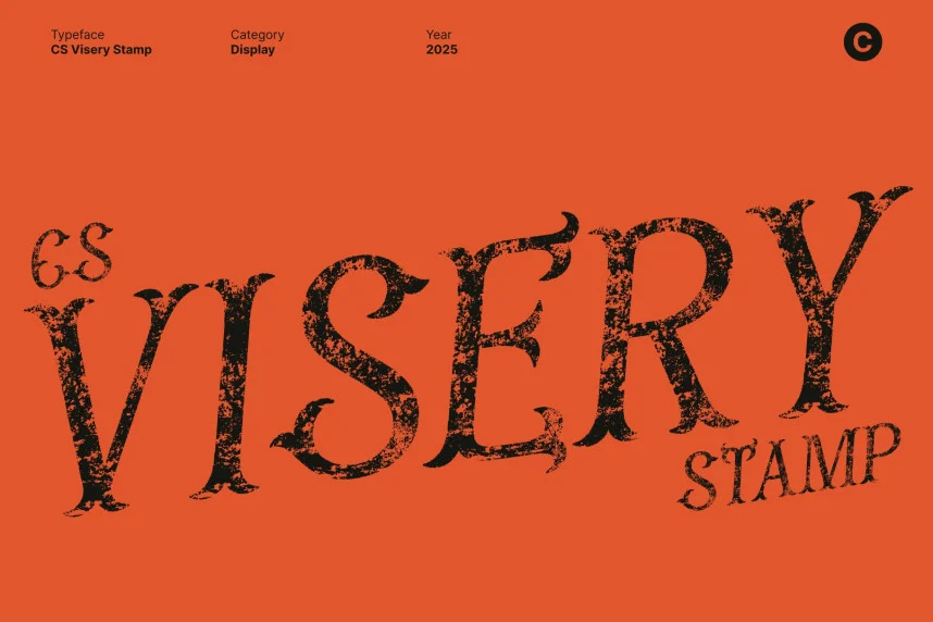CS Visery Stamp Font