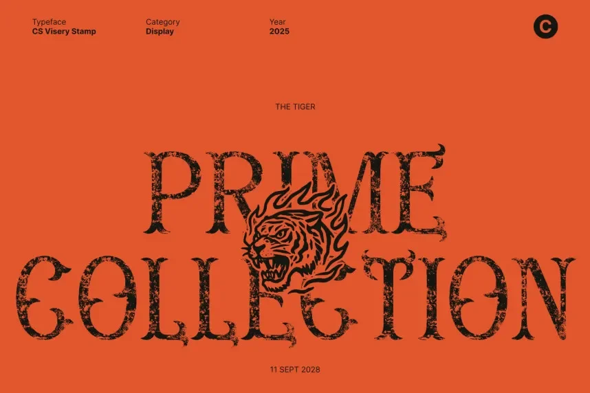 CS Visery Stamp Font preview 3