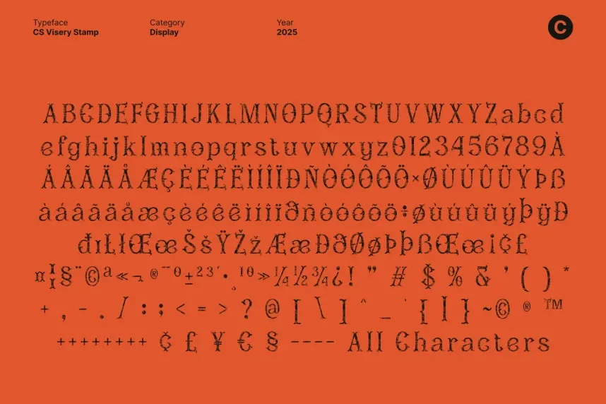 CS Visery Stamp Font preview 6