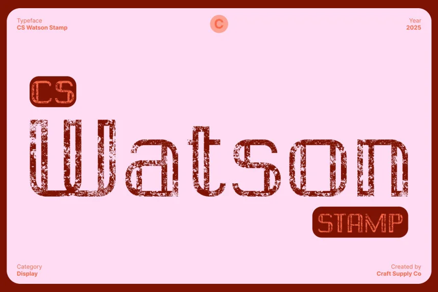 CS Watson Stamp Font