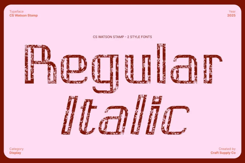 CS Watson Stamp Font preview 4