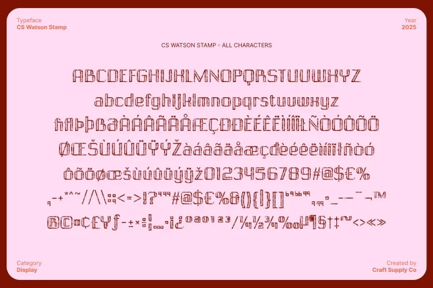 CS Watson Stamp Font preview 6