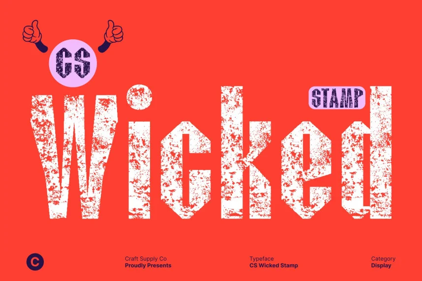 CS Wicked Stamp Font