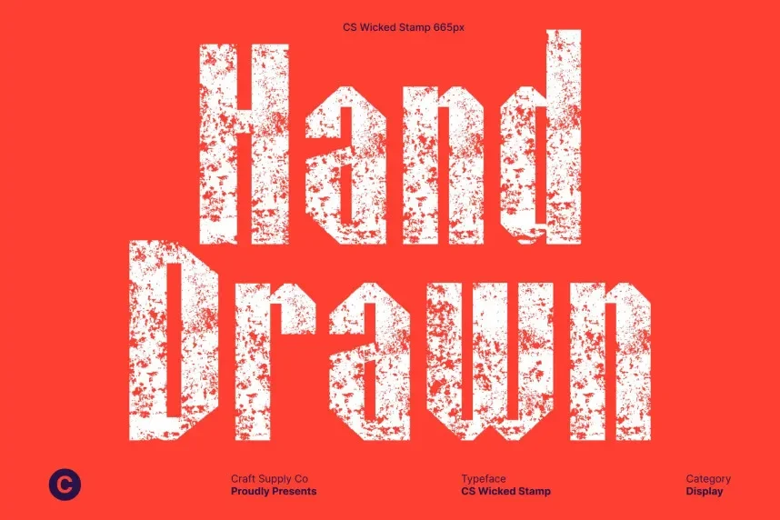 CS Wicked Stamp Font preview 3