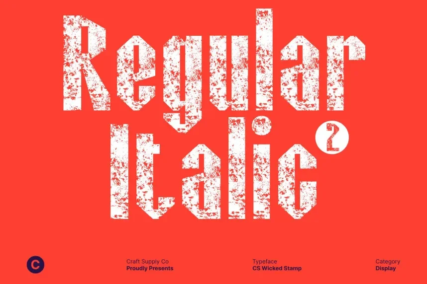 CS Wicked Stamp Font preview 4