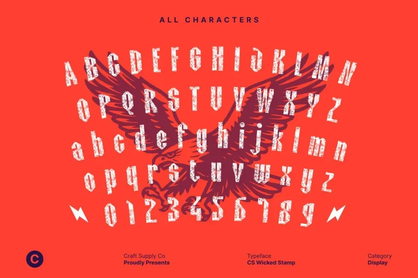 CS Wicked Stamp Font preview 6