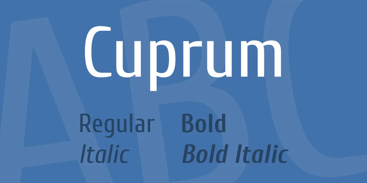 Cuprum Font Family