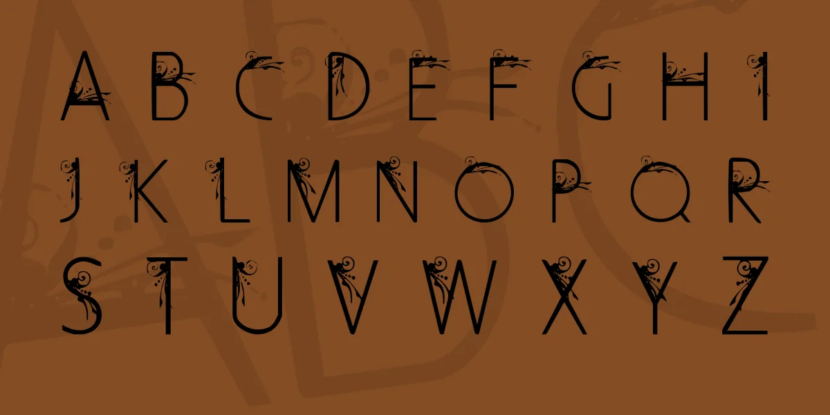 Curly Fleur Caps Font preview 3