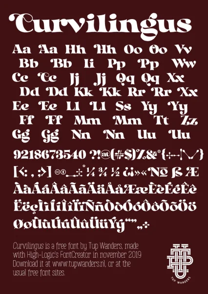 Curvilingus Font preview 12