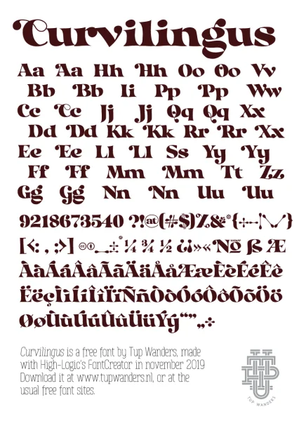 Curvilingus Font preview 2