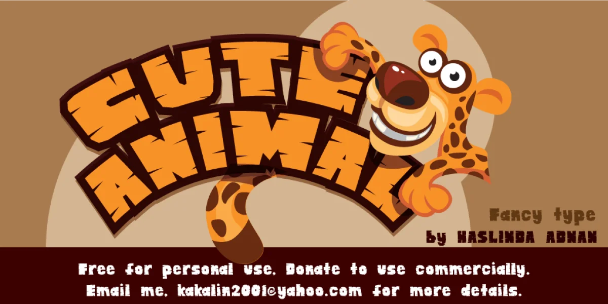 CUTE ANIMAL Font