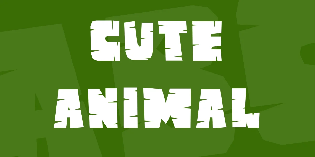 CUTE ANIMAL Font preview 4