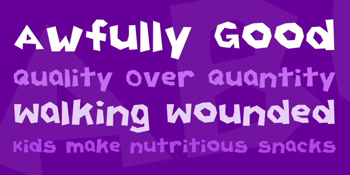 Cutting Corners Font preview 2