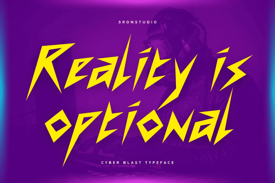 Cyber Blast Font preview 10