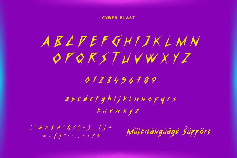 Cyber Blast Font preview 12