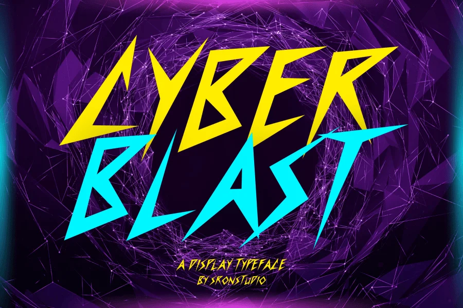 Cyber Blast Font preview 13