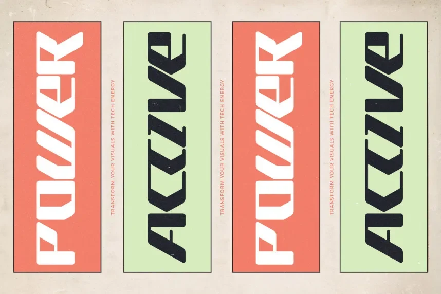 Cyber Motion Font preview 3