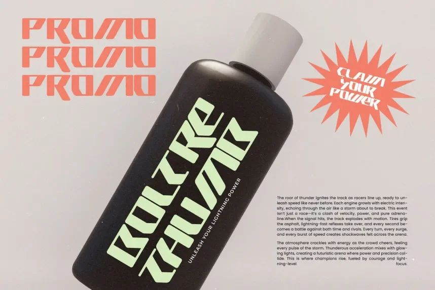 Cyber Motion Font preview 5